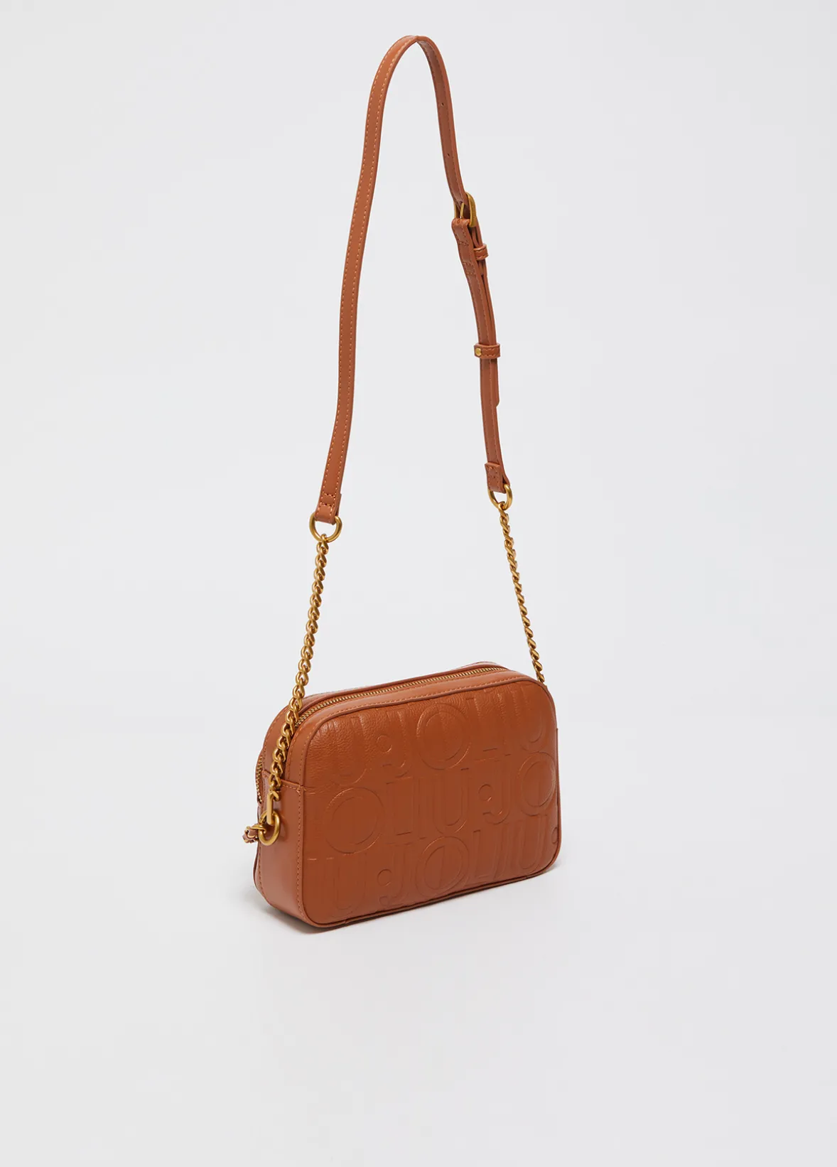 Borsa a tracolla media con catena decorativa