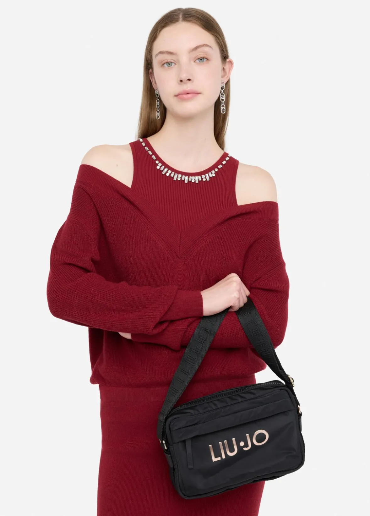 Borsa a tracolla media in nylon