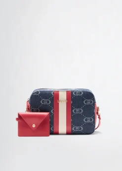 Borsa a tracolla media jacquard