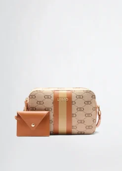Borsa a tracolla media jacquard