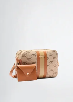 Borsa a tracolla media jacquard