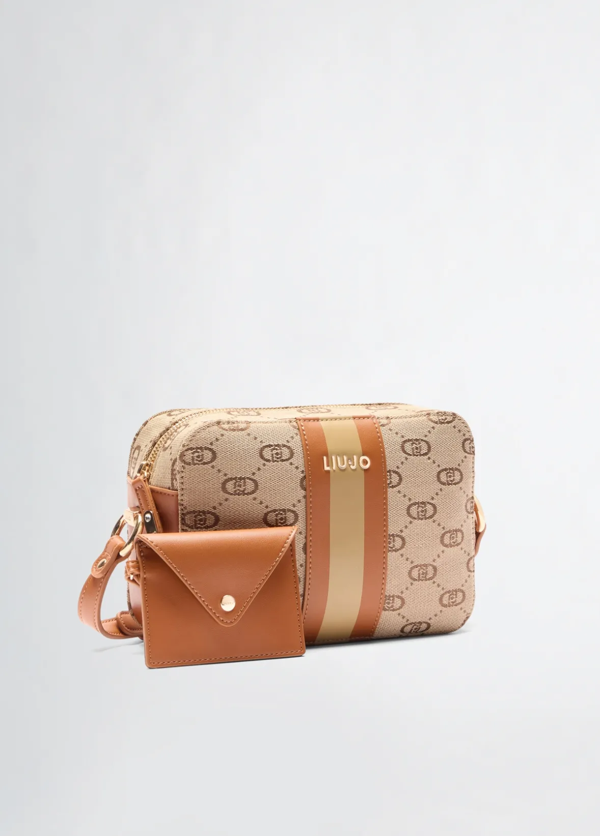 Borsa a tracolla media jacquard