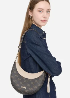 Borsa hobo media con logo