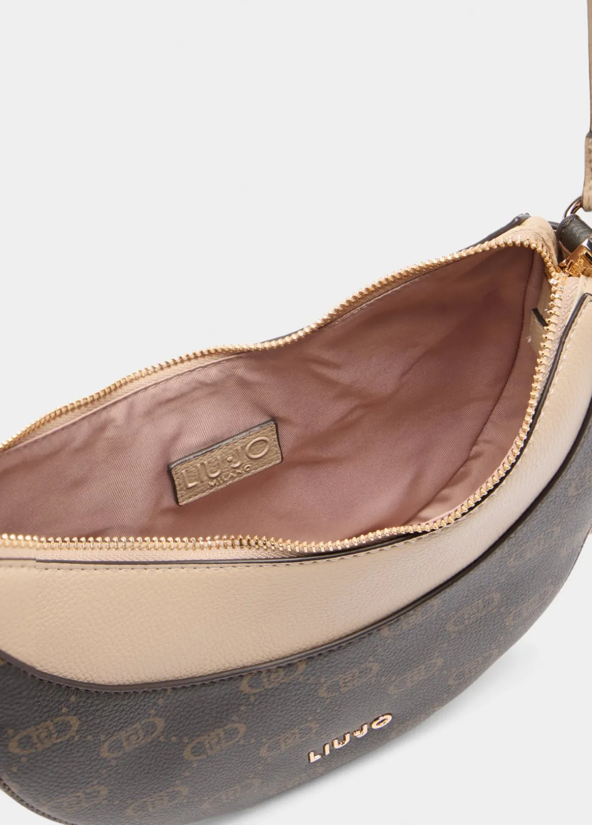 Borsa hobo media con logo