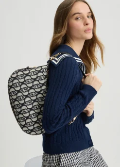 Borsa hobo media jacquard