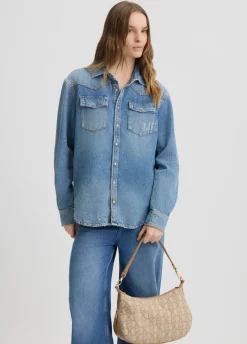 Borsa hobo media jacquard