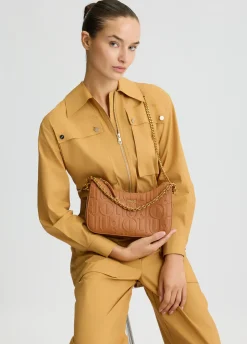 Borsa hobo piccola con logo