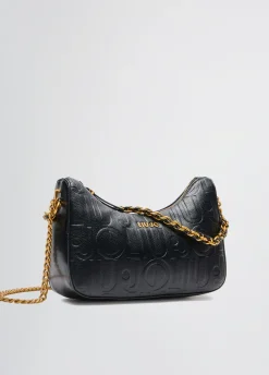 Borsa hobo piccola con logo