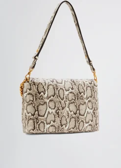 Borsa LaPuffy grande pitonata