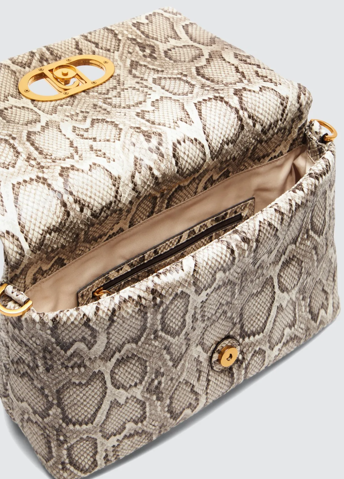 Borsa LaPuffy grande pitonata
