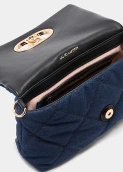 Borsa LaPuffy media in denim