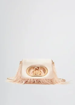 Borsa LaPuffy mini con piume