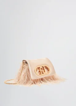 Borsa LaPuffy mini con piume