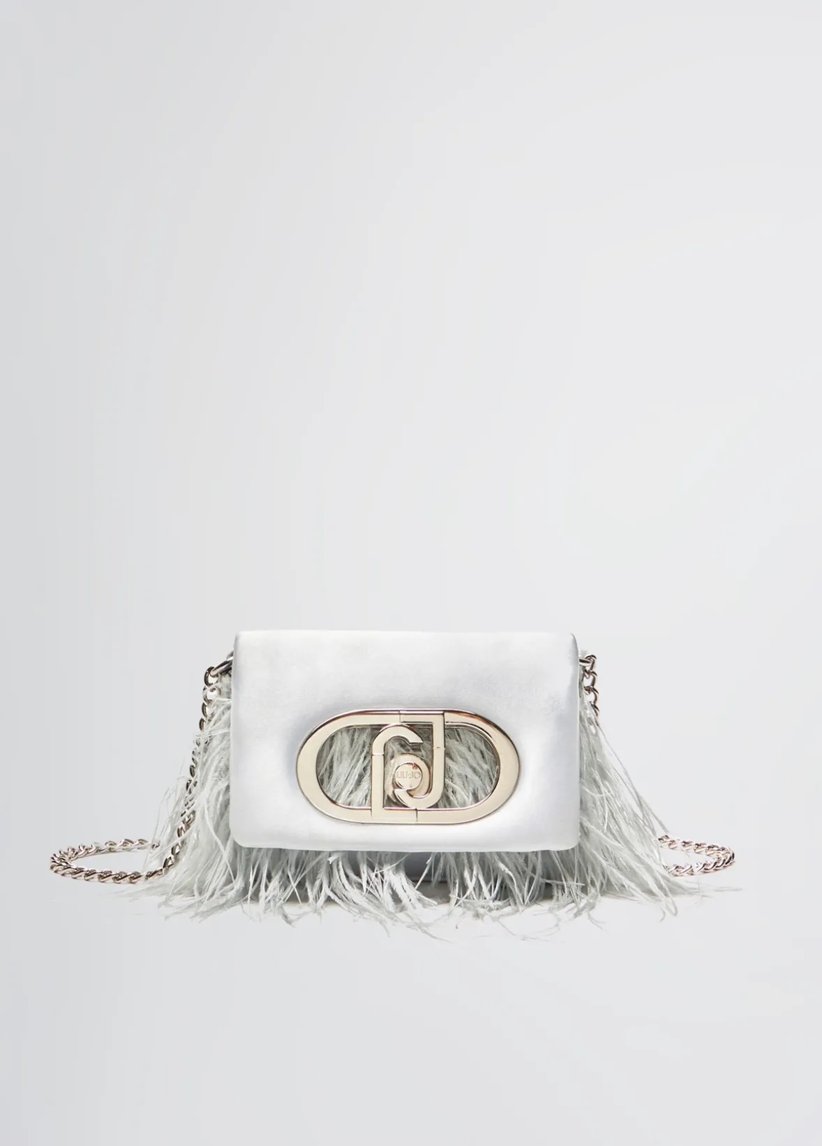 Borsa LaPuffy mini con piume