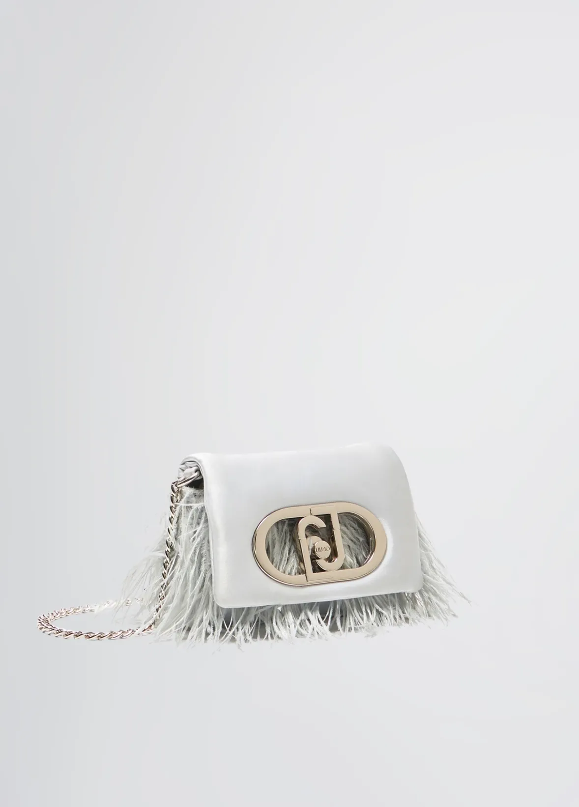 Borsa LaPuffy mini con piume