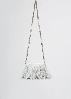 Borsa LaPuffy mini con piume