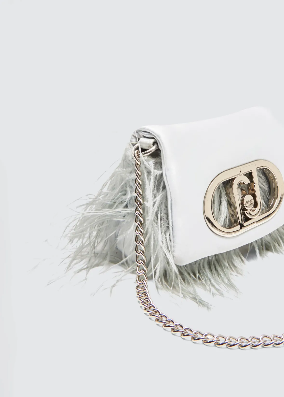 Borsa LaPuffy mini con piume
