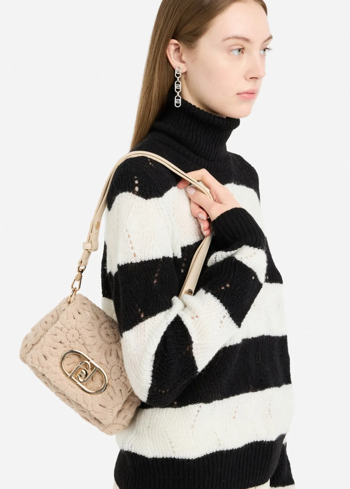 Borsa LaPuffy piccola con ricamo