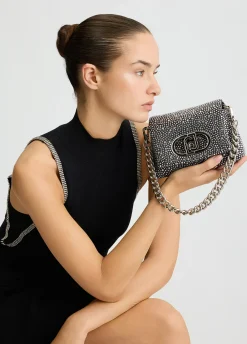 Borsa LaPuffy piccola con strass