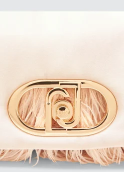 Borsa LaPuffy piccola con piume
