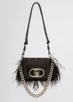 Borsa LaPuffy piccola con piume
