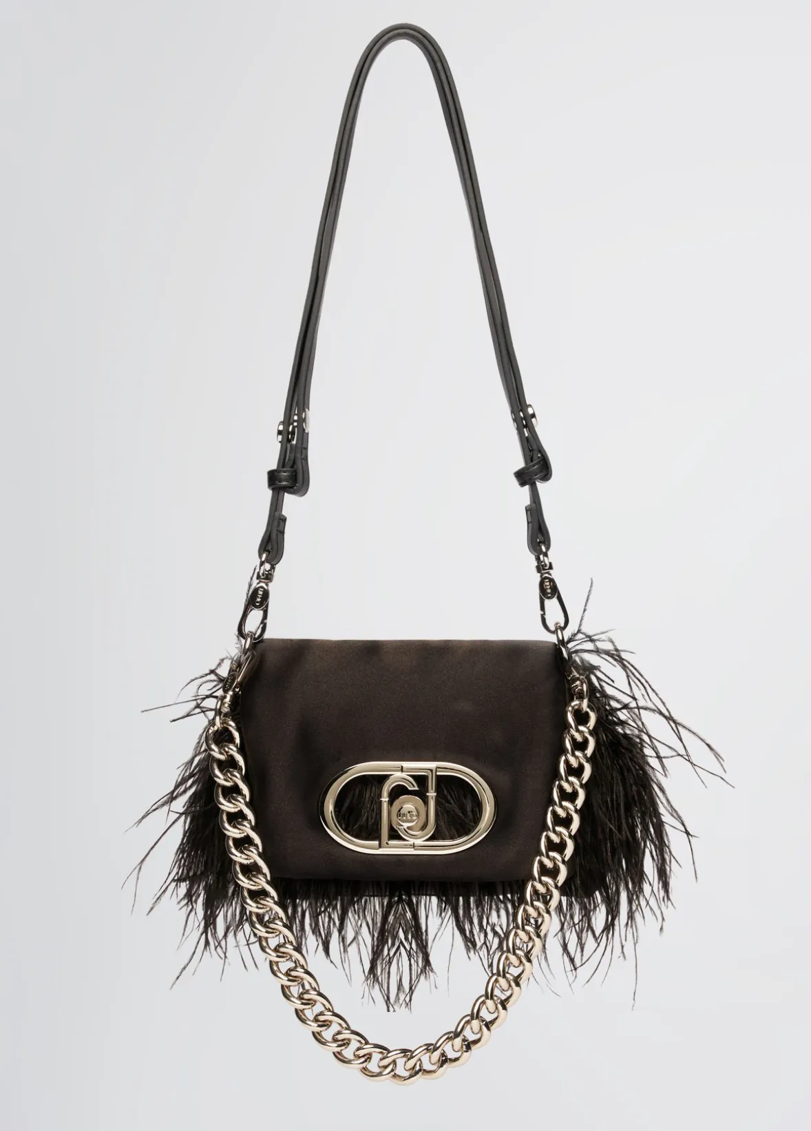 Borsa LaPuffy piccola con piume