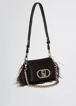 Borsa LaPuffy piccola con piume