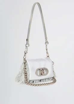 Borsa LaPuffy piccola con piume