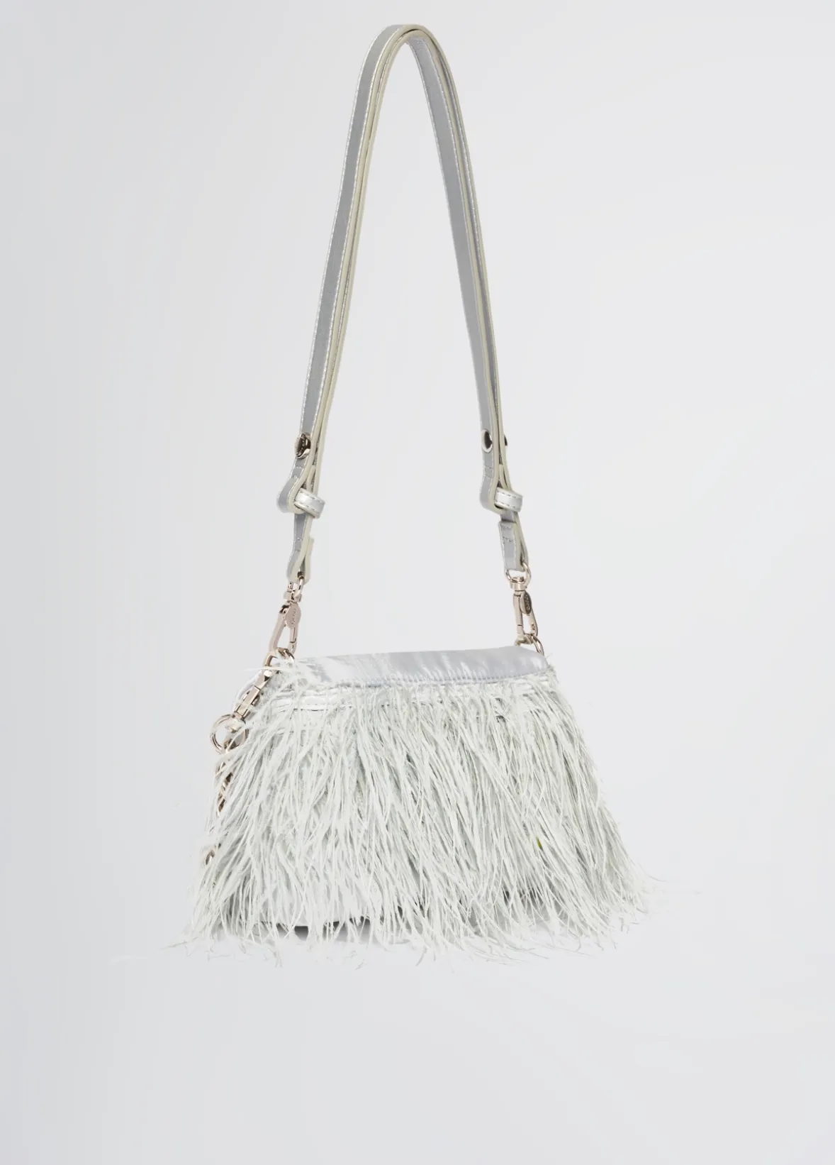 Borsa LaPuffy piccola con piume