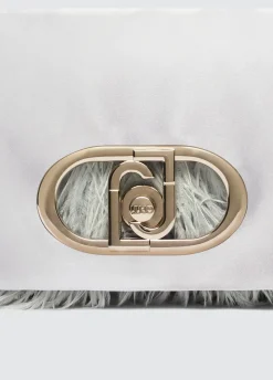 Borsa LaPuffy piccola con piume