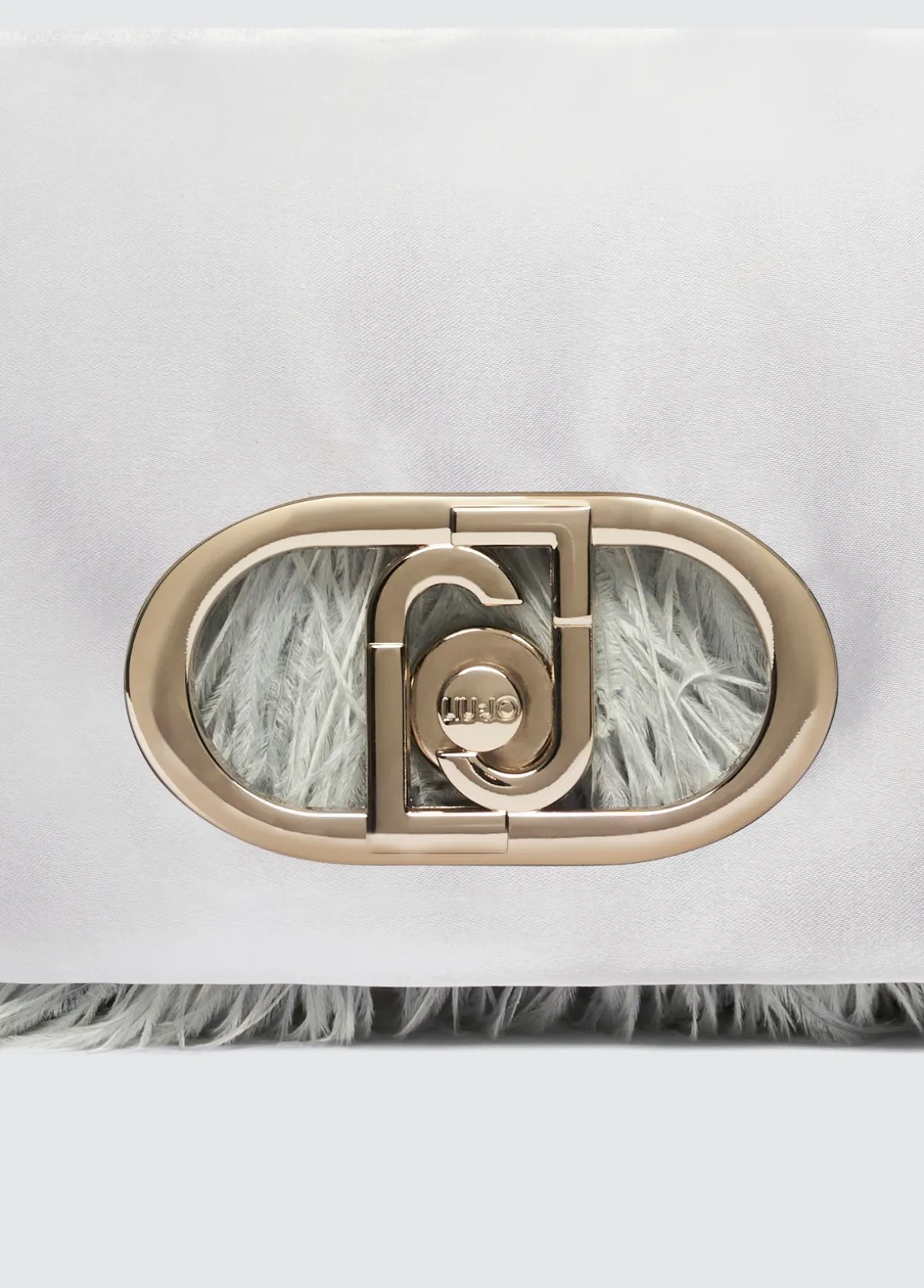 Borsa LaPuffy piccola con piume