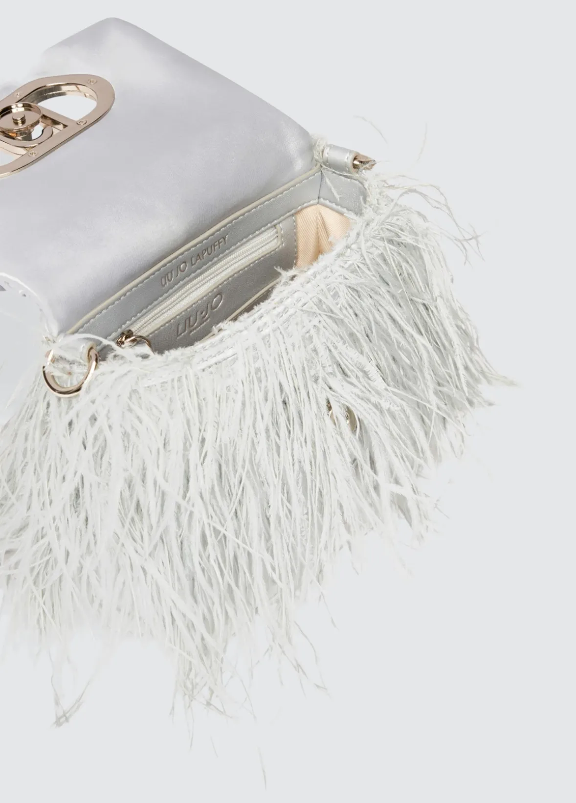 Borsa LaPuffy piccola con piume