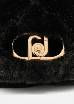 Borsa LaPuffy piccola in pelliccia sintetica