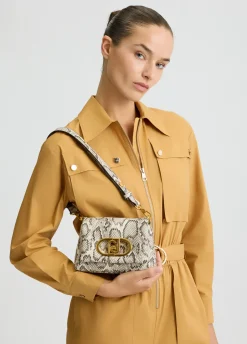 Borsa LaPuffy piccola pitonata