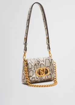 Borsa LaPuffy piccola pitonata