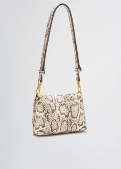 Borsa LaPuffy piccola pitonata