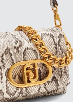 Borsa LaPuffy piccola pitonata