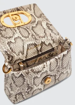 Borsa LaPuffy piccola pitonata