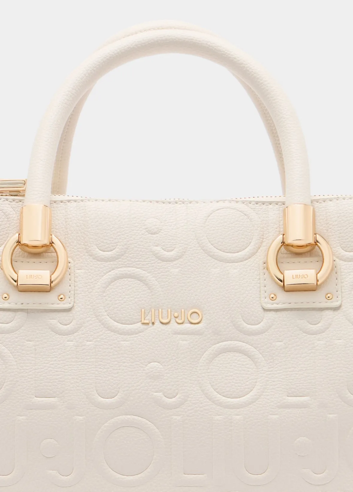 Borsa satchel media con logo