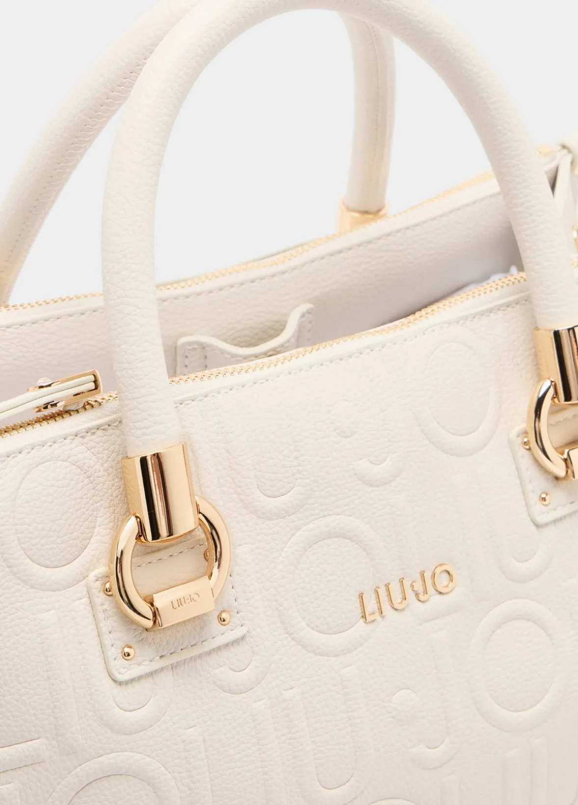Borsa satchel media con logo
