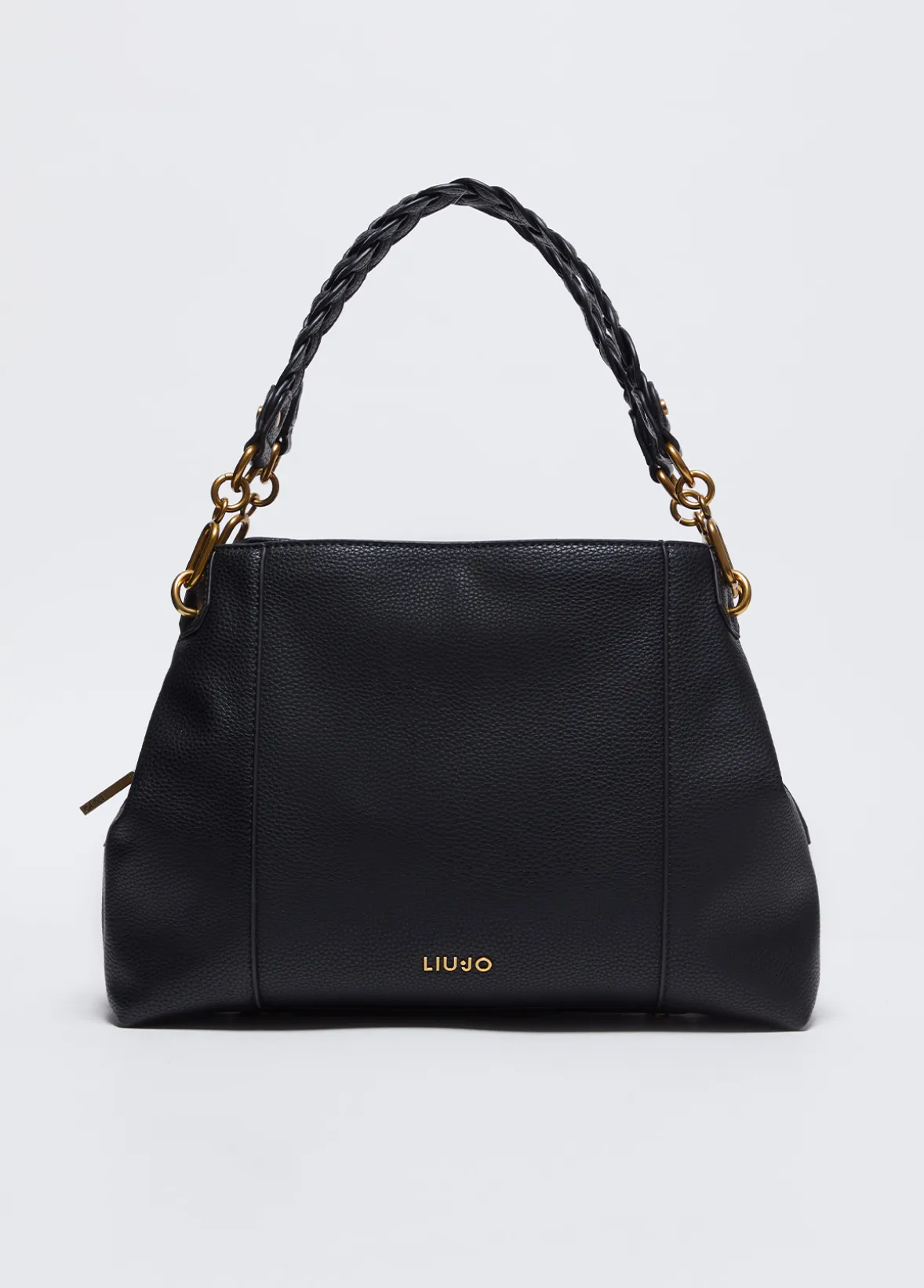 Borsa satchel media con logo