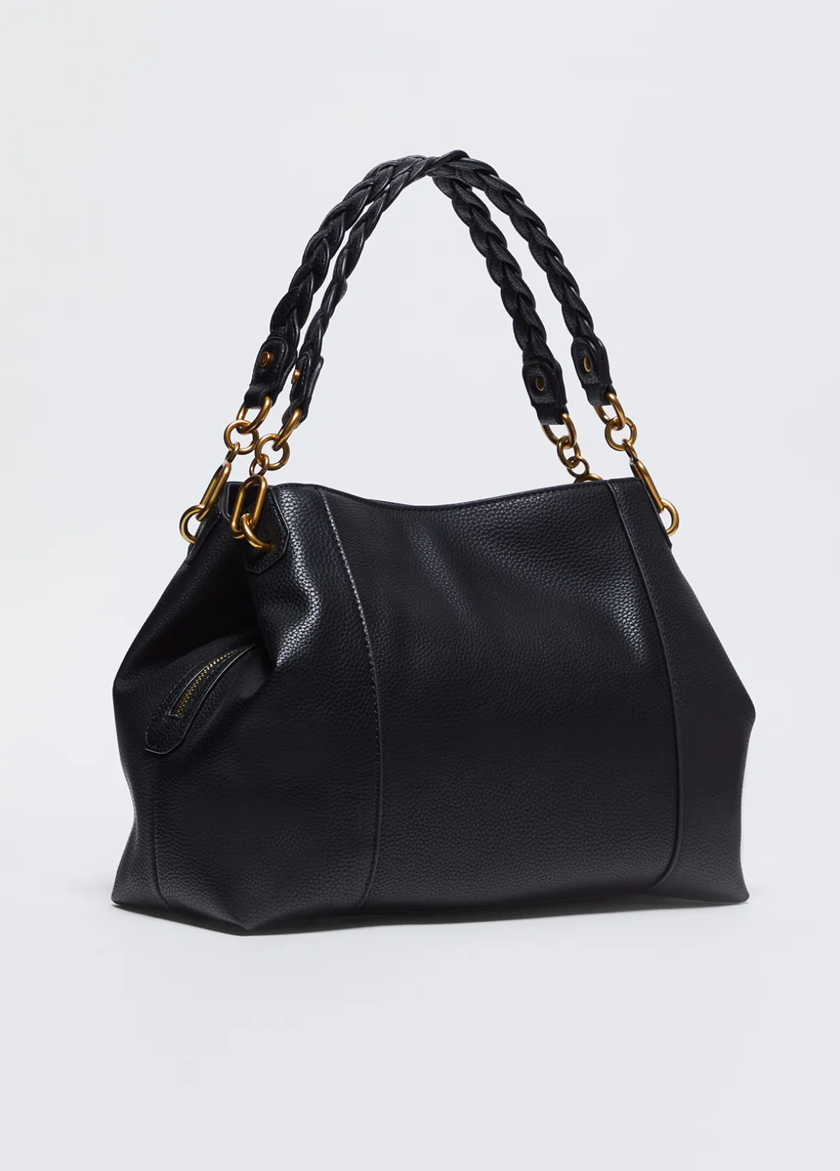 Borsa satchel media con logo