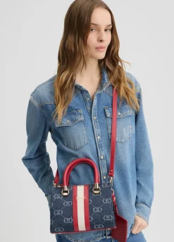 Borsa satchel piccola con pochette