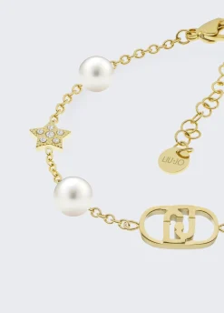 Bracciale con perle sintetiche
