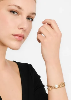 Bracciale multifilo con perla