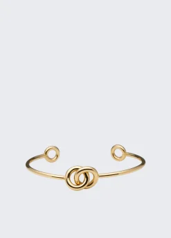 Bracciale rigido con anelli intrecciati