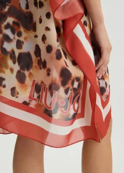 Caftano con stampa animalier