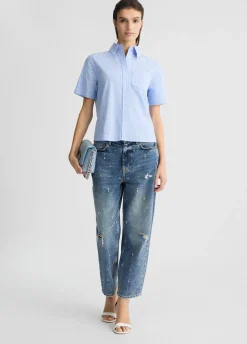 Camicia boxy a righe