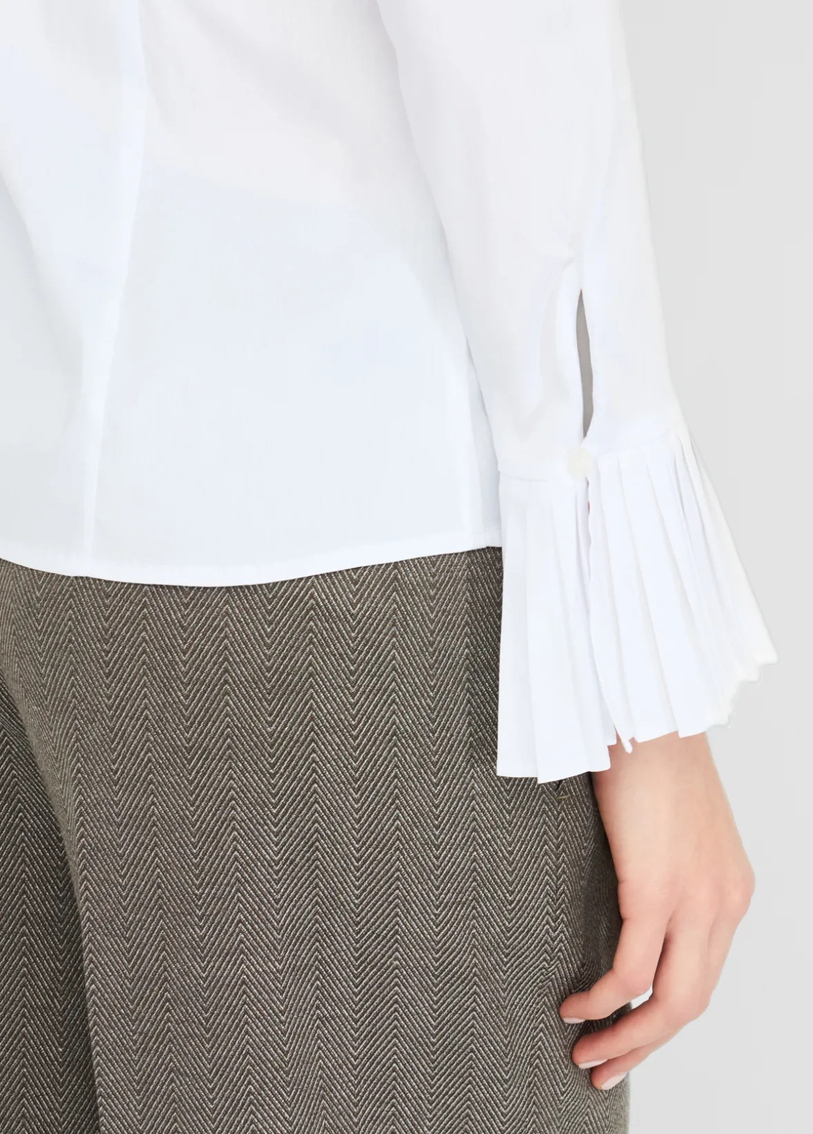 Camicia con dettagli plissé
