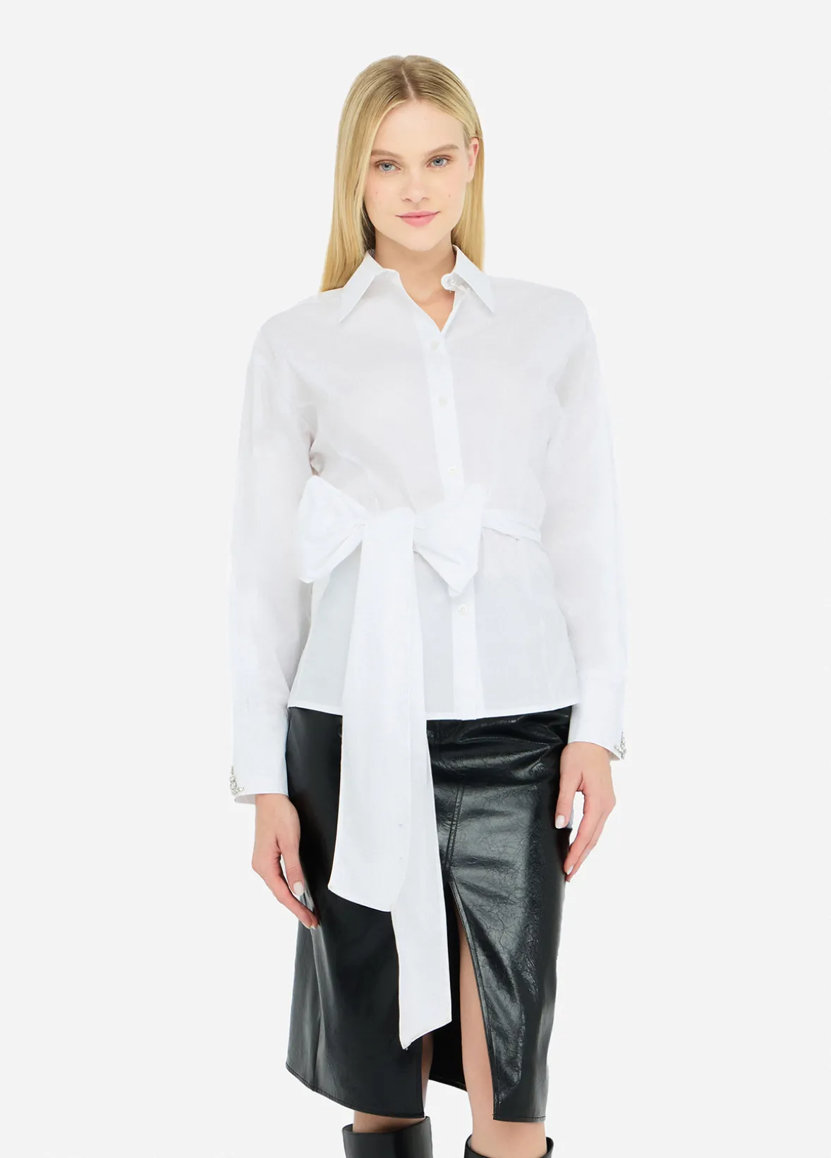 Camicia con ricami gioiello